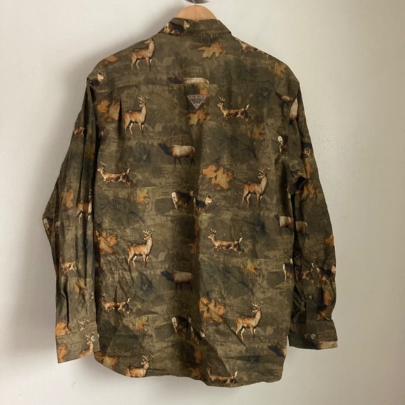 Columbia men’s camo animal print button up shirt - Picture 5 of 8